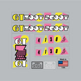 GT - 1987 ZOOT SCOOT - on Clear decal set - Old school bmx - Bmx Products AU
