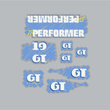 GT - 1988 JR Performer decal set for Pink frame - on Clear - Old school bmx - Bmx Products AU