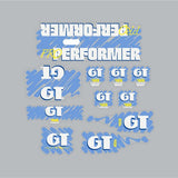 GT - 1988 PRO Performer decal set for Pink frame - on Clear - Old school bmx - Bmx Products AU
