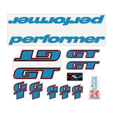 GT - 1990 Performer for white frame - on Clear decal set - Old school bmx - Bmx Products AU