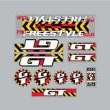 GT - 1990 Pro Freestyle TOUR - on Clear decal set - Old school bmx - Bmx Products AU