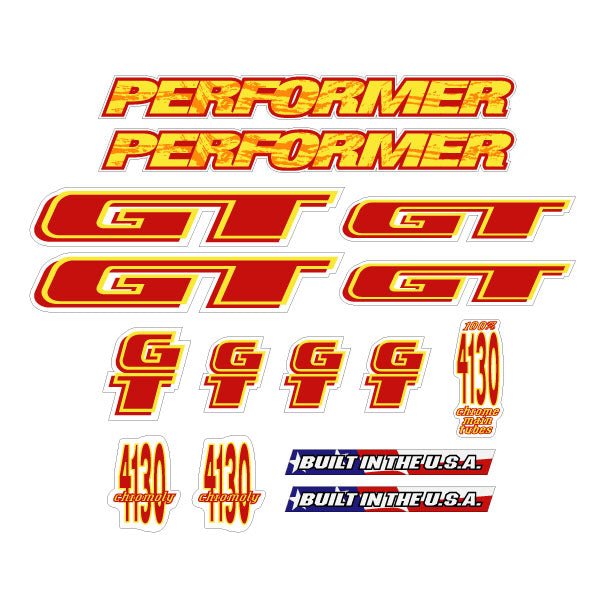 GT - 1994 Performer decal set - for Black frame - Old school bmx - Bmx Products AU