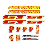 GT - 1994 Performer decal set - for Black frame - Old school bmx - Bmx Products AU