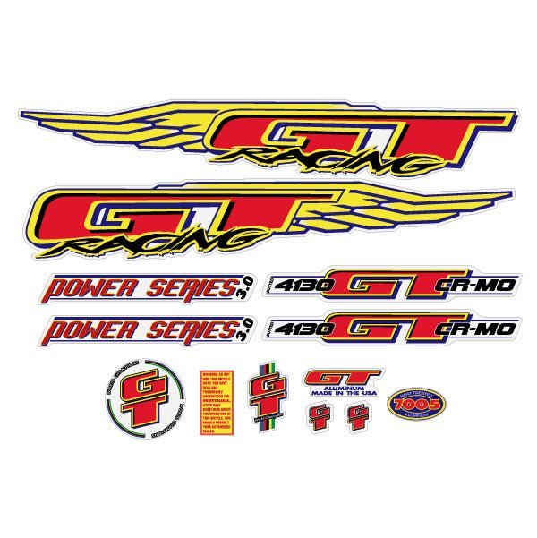 GT - 1998 Power Series 3.0 - decal set - Old school bmx - Bmx Products AU