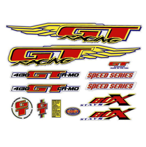 GT - 1998 Speed Series - Clear decal set - Old school bmx - Bmx Products AU