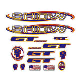 GT - 1999 - SHOW decal set - For Black frame - Old school bmx - Bmx Products AU