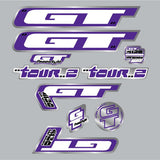 GT - 2000 - Tour 2 - decal set - Purple frame - Old school bmx - Bmx Products AU