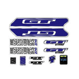 GT - 2001 Jamie Bestwick Pro Model - blue for chrome frame decal set - Old school bmx - Bmx Products AU
