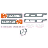 GT - 2008 Slammer Orange Grey Clear decal set - Old school bmx - Bmx Products AU