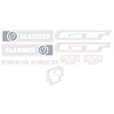 GT - 2008 Slammer Silver White Clear decal set - Old school bmx - Bmx Products AU
