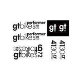 GT - 2009 Performer - for white frame - on clear - old school bmx - Bmx Products AU