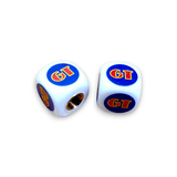 GT - 80's COIN logo Dice Tire Valve Caps (Pair) - White - old school bmx - Bmx Products AU