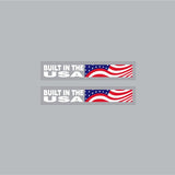 GT - 90's "BUILT IN THE USA" chainstay decals on clear White text - Old school bmx - Bmx Products AU