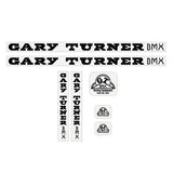 GT - Gary Turner - Gen 1 - Black on Clear - decal set - Old school bmx - Bmx Products AU