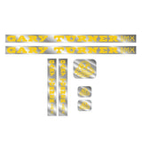 GT - Gary Turner - Gen 1 - Yellow on Chrome - decal set - Old school bmx - Bmx Products AU