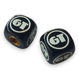 GT - One color Dice Tire Valve Caps (Pair) - Black - old school bmx - Bmx Products AU