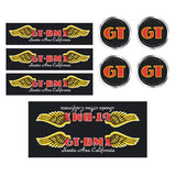 GT - Santa Ana Black Large Downtube decal set - Old school bmx - Bmx Products AU