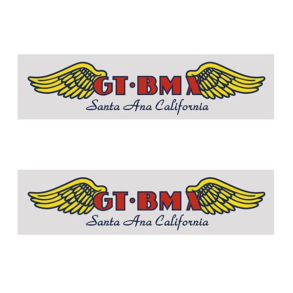 GT - Santa Ana chrome decal set - Old school bmx - Bmx Products AU
