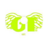 GT - Wings Sprocket decal - for 43T in FLURO YELLOW on clear - Old school bmx - Bmx Products AU