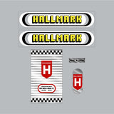Hallmark - Wrangler decal set Yellow Red Black - Old School BMX - Bmx Products AU