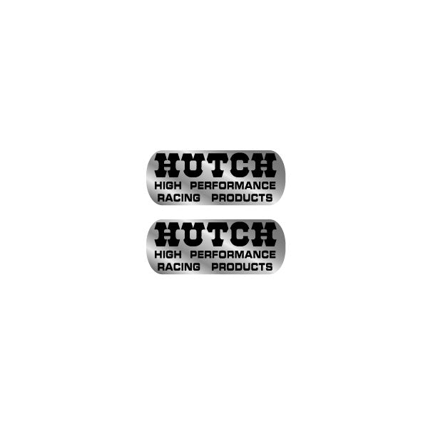 Hutch - Early HP Black on Chrome Crank decals - old school bmx - Bmx Products AU