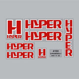 Hyper - Gen 1 1983 - 1984 Red decal set - old school bmx - Bmx Products AU