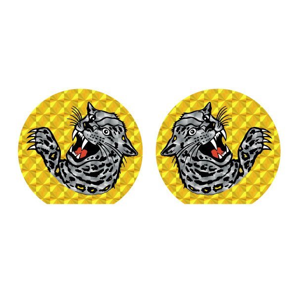 Jag Team Gusset decal set - GOLD & SILVER - Old school bmx - Bmx Products AU