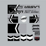 Jamis - LASER Fast times back silver bmx decal set - old school bmx - Bmx Products AU