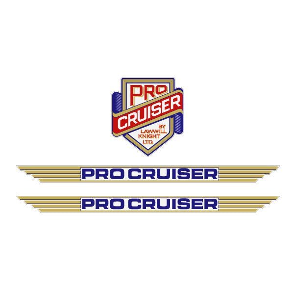 Lawill Knight - PRO CRUISER decal set - old school bmx - Bmx Products AU