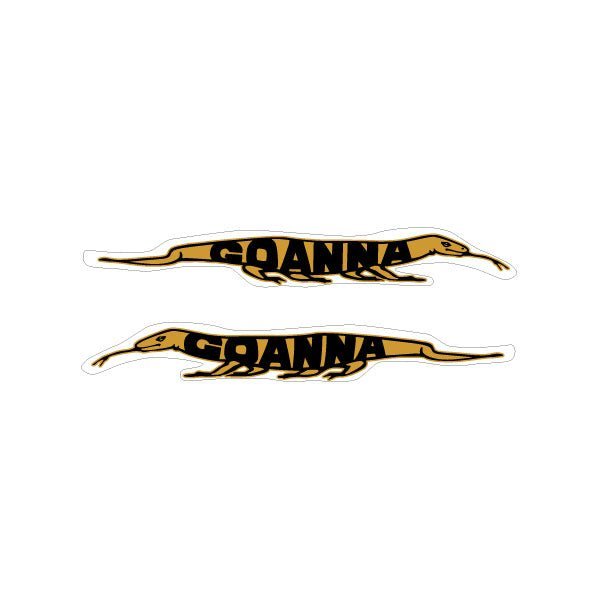 Madison - Goanna - Top tube decals - GOLD/BLACK - old school bmx - Bmx Products AU