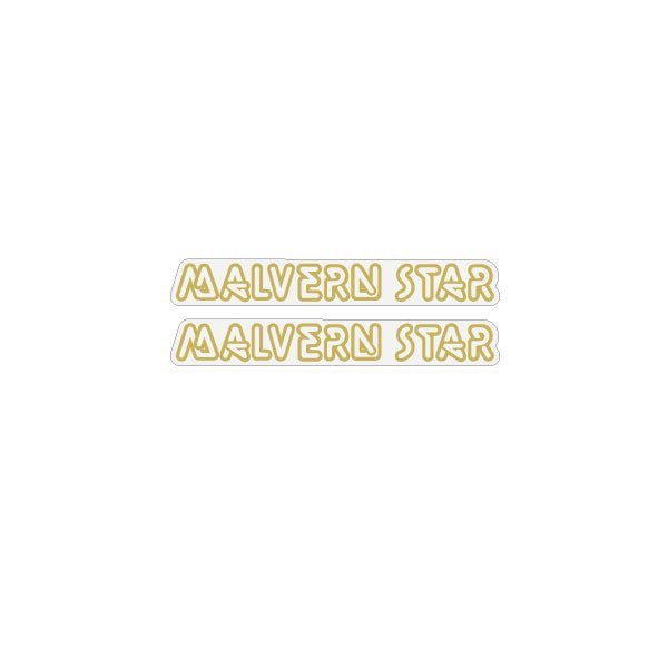 Malvern Star - GOLD side seat decals - old school bmx - Bmx Products AU