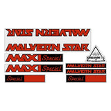 Malvern Star - Maxi SPECIAL red decal set - old school bmx - Bmx Products AU