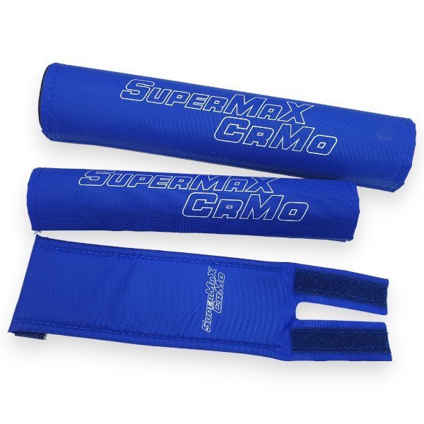 Malvern Star - Supermax Cromo - CUSTOM BLUE with white print Nylon pad set - old school bmx - Bmx Products AU