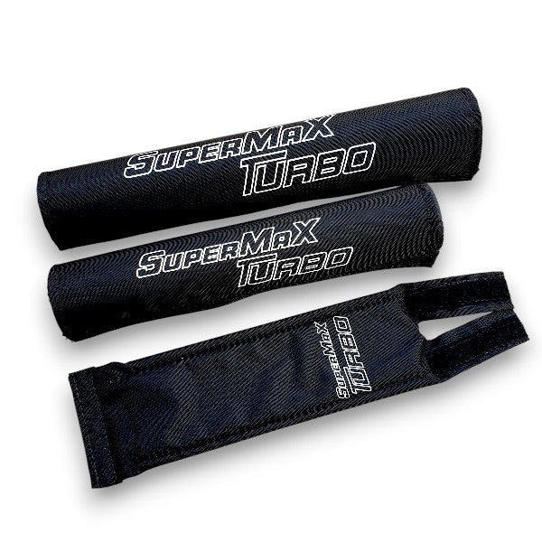 Malvern Star - Supermax Turbo - Black with white print Nylon pad set - old school bmx - Bmx Products AU