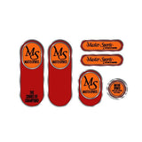 Master Sports - Dragster / Road decal Orange Chrome decal set - old school bmx - Bmx Products AU