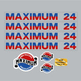 Maximum - 24 Decal set - Old school bmx - Bmx Products AU