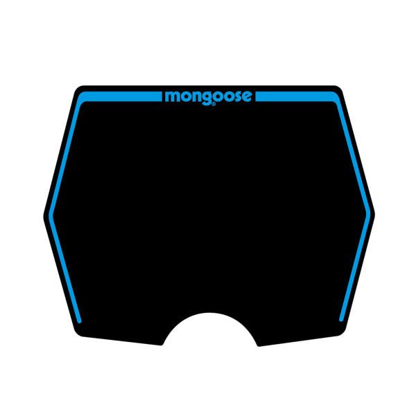Mongoose 1982 - 1983 plate decal only - Black with Blue print - old school bmx - Bmx Products AU