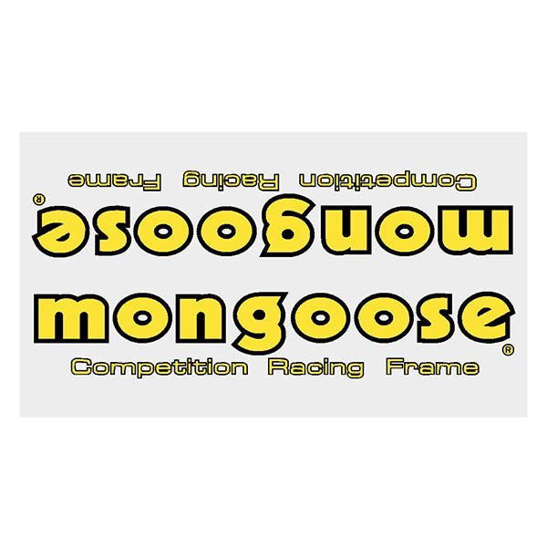 Mongoose - 1984 Californian YELLOW Decal set - Old school bmx - Bmx Products AU