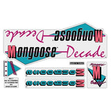 Mongoose - 1988 Decade Decal set - Chrome or Grey frame - old school bmx - Bmx Products AU