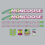 Mongoose - 1991 Hooligan FOR BLACK FRAME Decal set - old school bmx - Bmx Products AU