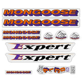Mongoose - 1994 Expert - For chrome frame Decal set - old school bmx - Bmx Products AU