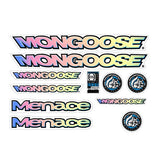 Mongoose - 1997 Menace - Holographic Decal set for grey frame - old school bmx - Bmx Products AU