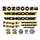 Mongoose - 1998 Hoop D Decal set for chrome frame - old school bmx - Bmx Products AU