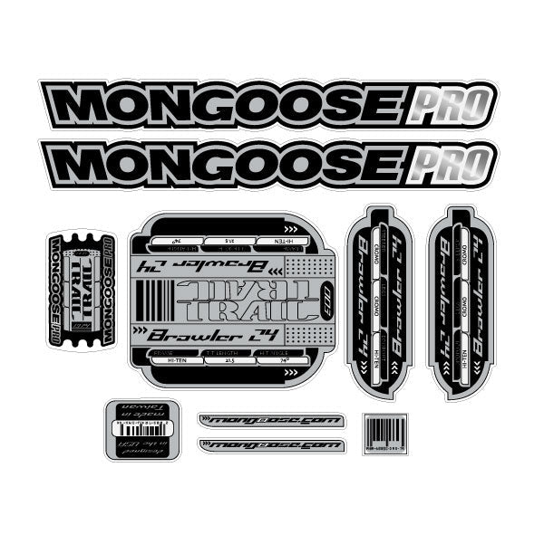 Mongoose - 2002-2003 Brawler24 - Decal set - Bmx Products AU