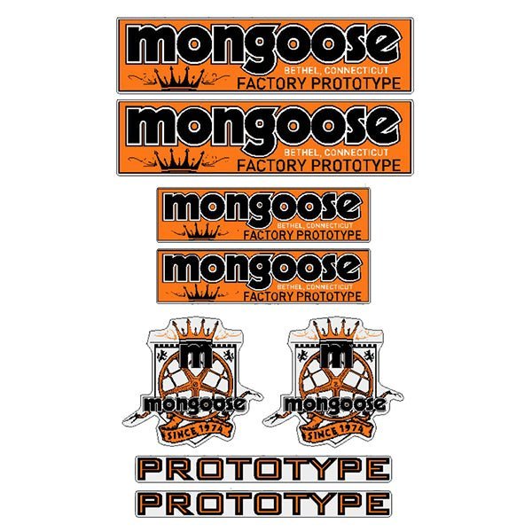 Mongoose - 2012 Prototype Thrive 24 - Decal set - old school bmx - Bmx Products AU