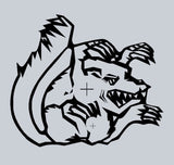 Mongoose - 90's Maurice Sprocket decal - Black DIECUT - Old school bmx - Bmx Products AU