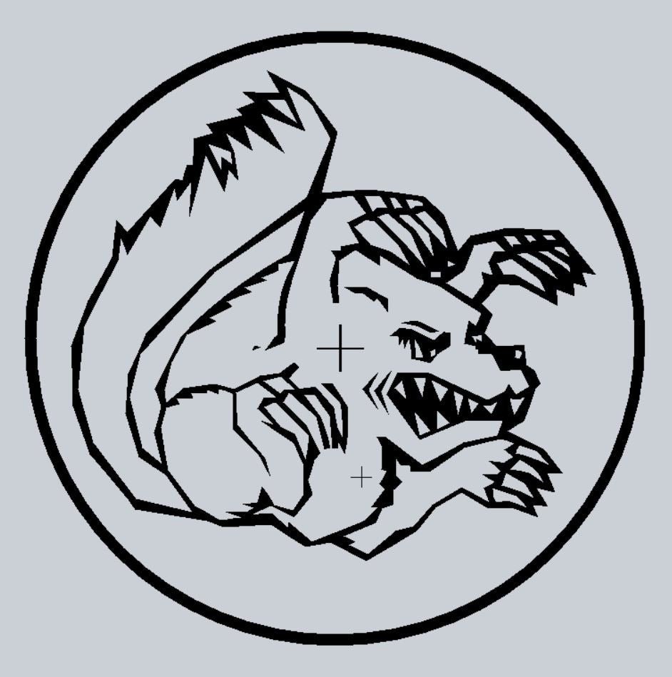 Mongoose - 90's Maurice with outer ring Sprocket decal - DIECUT - Old school bmx - Bmx Products AU