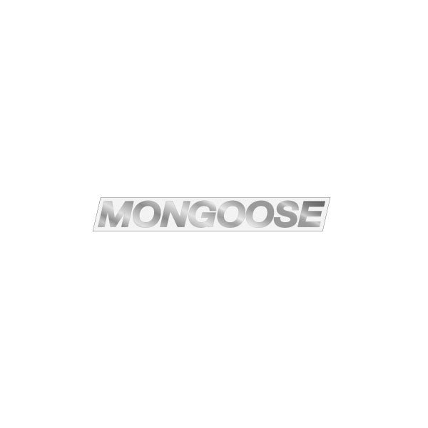 Mongoose - 90's SEAT REAR Chrome on clear decal - Old school bmx - Bmx Products AU