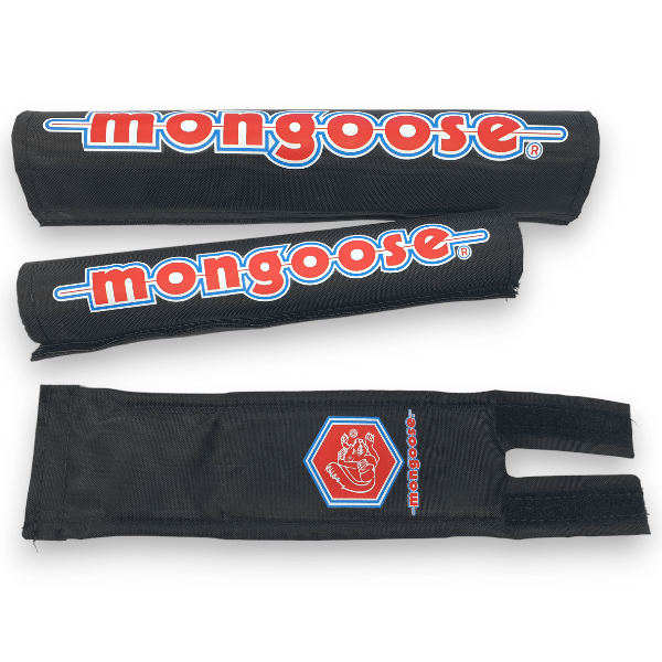 Mongoose Nylon pad set - BLACK 1986 - old school bmx - Bmx Products AU