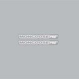 Mongoose PRO - Mid school Crank WHITE OUTLINE decals - old school bmx - Bmx Products AU
